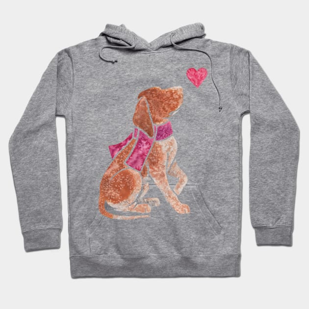 Watercolour Bracco Italiano Hoodie by animalartbyjess